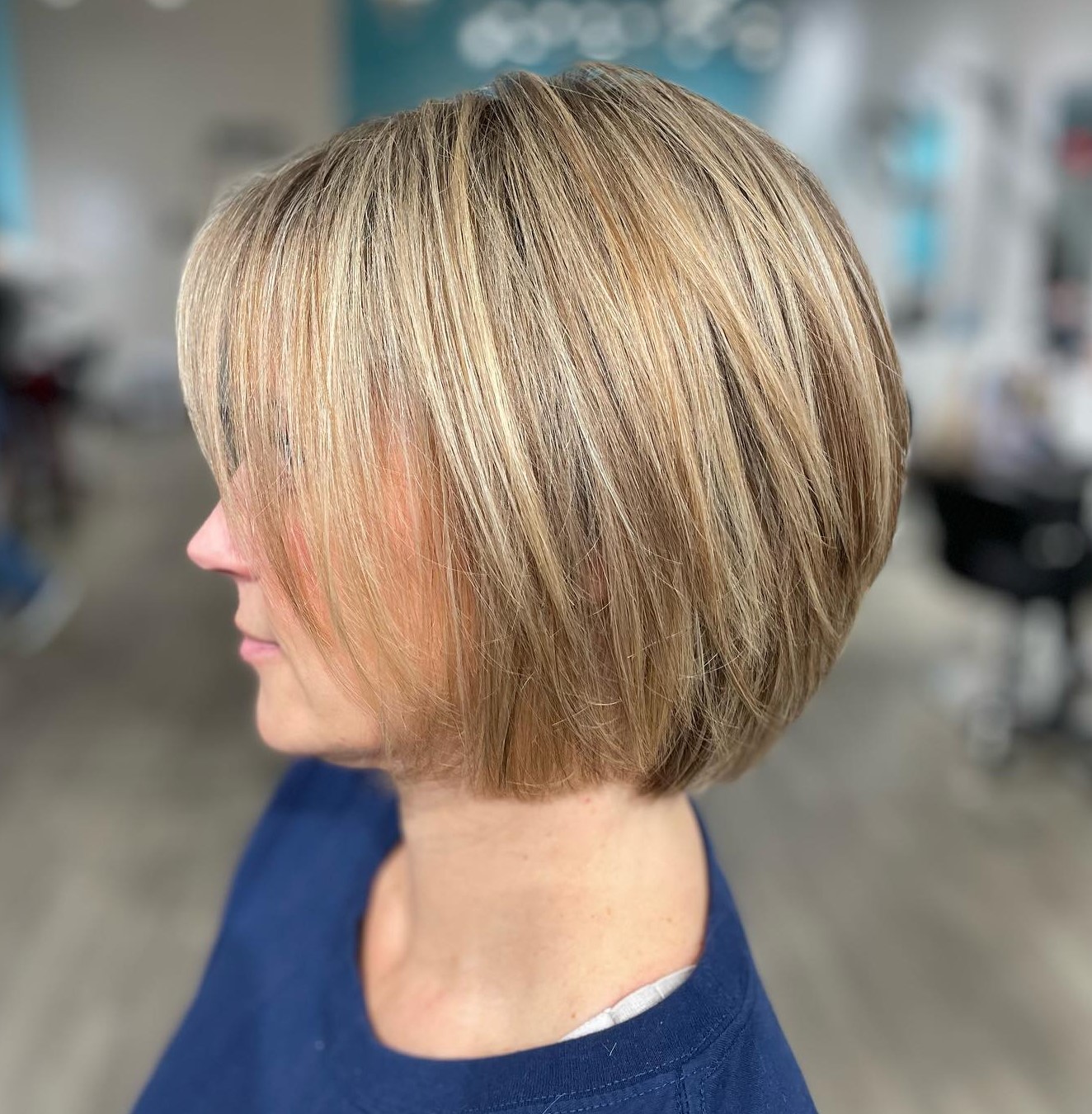 Rounded Stacked Straight Bob