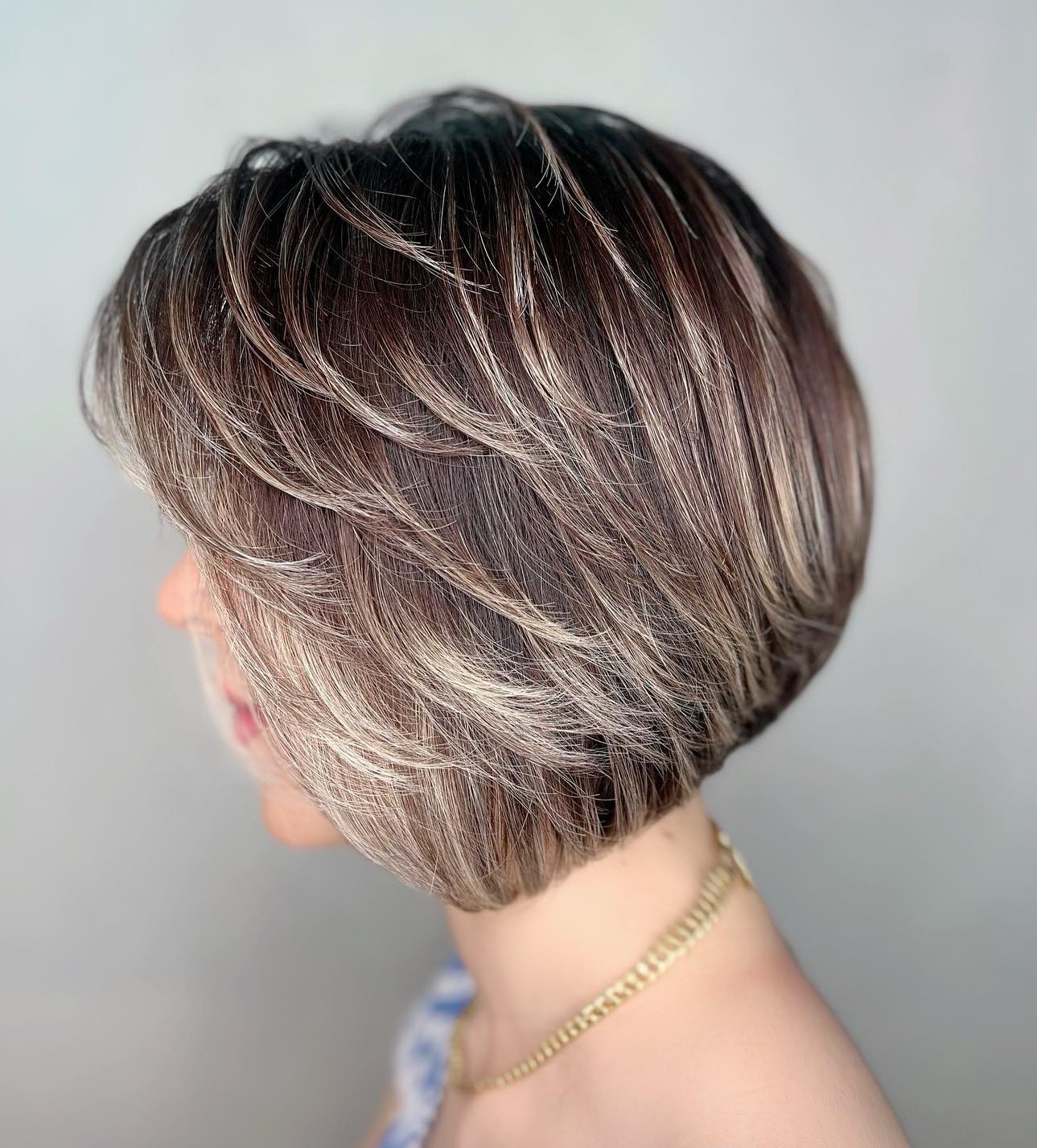 Put-Together Stacked Bob with Feathered Sides